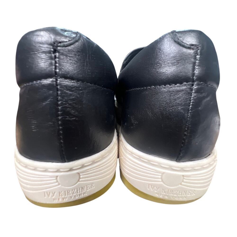 Ivy Kirzhner Bertha Black Leather Embellished Slip On Sneakers Size 7.5 - Picture 8 of 11